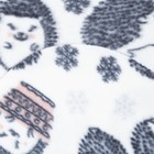 Плед Ежики 120х150см, флис 120г/м, пэ100% - фото 800829734