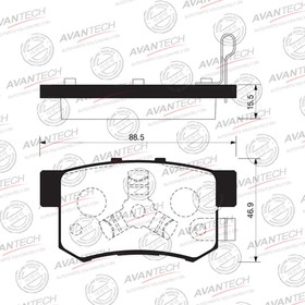 Колодки тормозные дисковые Avantech (противоскрипная пластина в компл.) AV0333 7659265