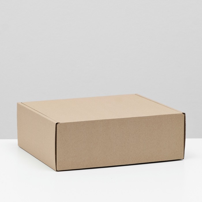 Коробка самосборная, бурая, 26 х 24 х 10 см,