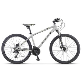 Велосипед 26" Stels Navigator-590 D, K010, цвет серый/салатовый, размер рамы 18"