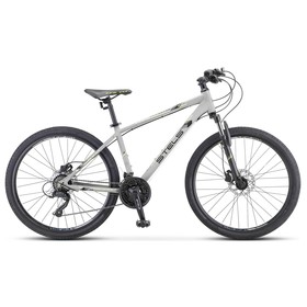 Велосипед 26" Stels Navigator-590 D, K010, цвет серый/салатовый, размер рамы 16"