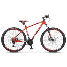 Велосипед 29" Stels Navigator-930 MD, V010, цвет неоновый красный/чёрный, размер рамы 20,5"