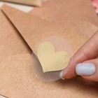 Наклейка прозрачная с тиснением "Сердца", золотая, 300 шт 3,8 х 3,8 см 7695325