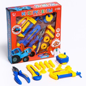 Игровой набор инструментов, Синий трактор, 12 предметов