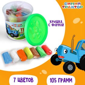 Тесто для лепки Синий трактор, 7 цветов 15 гр в ведерке в Донецке