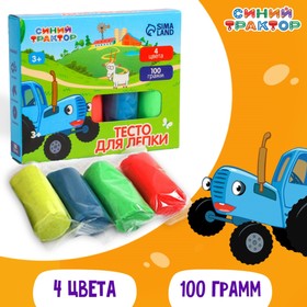 Тесто для лепки Синий трактор, 4 цвета по 25г в Донецке