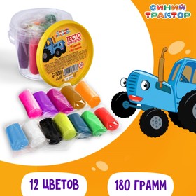 Тесто для лепки Синий трактор, 12 цветов 15гр в ведерке в Донецке