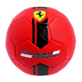 Мяч футбольный FERRARI р.5, PVC, цвет красный/чёрный