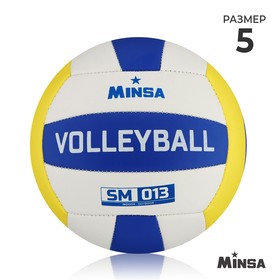Мяч волейбольный MINSA SM 013, размер 5, 18 панелей, 2 подслоя, камера резина в Донецке