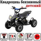 Квадроцикл бензиновый детский, двухтактный, 49 сс, мех. стартер, черно-синий, ММ-49 5471156 - фото 109335