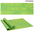 Коврик для фитнеса Fitness time 173 х 61 х 0,4 см, цвет зелёный 7387391 - фото 6372594