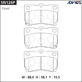 Дисковые тормозные колодки ADVICS SN126P 7659114
