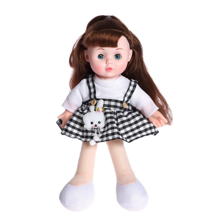 Кукла мягконабивная «Милашка» 32см, со звуком, в сарафане - фото 4551018