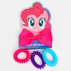 Набор для волос заколка+резинки 3 шт "Пинки Пай", My little Pony - фото 3840562