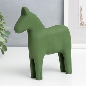 Сувенир дерево ′Конь зелёный матовый′ 18,5х4х16 см в Донецке
