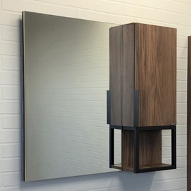 Зеркало-шкаф COMFORTY «Равенна Лофт-90» цвет дуб темно-коричневый