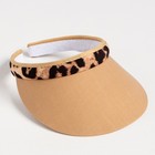 Козырёк женский MINAKU "Leopard" цвет бежевый, р-р  56-58 - фото 800940248