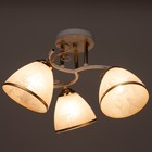 Люстра 2021/3 E27 60Вт белый+золото 46х46х25 см - фото 2915361