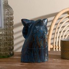 Сувенир дерево "Сова" синяя 20 см - фото 800769245