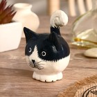 Сувенир дерево "Кошечка" чёрная 6х9х6 см - фото 800769341