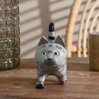 Сувенир дерево "Котик" серый 12х14х8 см - фото 800769348