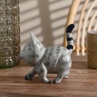 Сувенир дерево "Котик" серый 12х14х8 см - фото 800769349