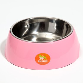 Metal bowl on plastic base, 22 x 8 cm, pink