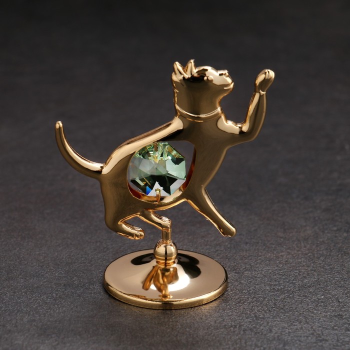 Сувенир "Кошка" с кристаллами - фото 6848802