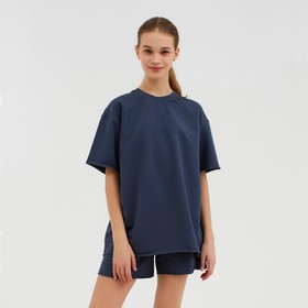 Костюм женский (футболка, шорты) MINAKU: Casual Collection цвет графит, размер 44