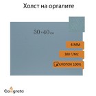 Холст на оргалите 4мм хлопок 100% акриловый грунт 30*40 см с/з 380г/м² серый 660314 7705115 - фото 6382482