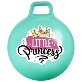 Мяч прыгун с ручками "Маленькая принцесса" 55 см, 480 гр, цвет бирюзовый в Донецке