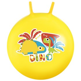 Мяч прыгун с рожками "Дино" 65 см, 520 гр, цвет желтый в Донецке