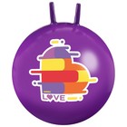 Мяч-прыгун с рожками LOVE 65 см, 520 г, цвет фиолетовый - фото 4628055