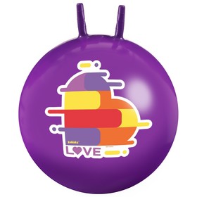 Мяч прыгун с рожками "LOVE" 65 см, 520 гр, цвет фиолетовый в Донецке