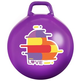 Мяч-прыгун с ручками LOVE 65 см, 520 г, цвет фиолетовый в Донецке
