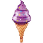 Шар фольгированный 17" «Мороженое. Вафельный рожок», мини-фигура с клапаном