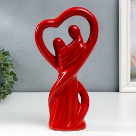 Сувенир керамика "Абстракция. Объятия в сердце" красный 26,5х13,5 см - фото 10568089