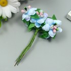 Цветы для декорирования "Ирис" голубой 1 букет=6 цветов 9 см - фото 10568438