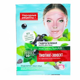 Гидрогелевая маска для лица "Народные рецепты", лифтинг-эффект, 38 г