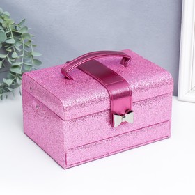 Casket leatherette for jewelry jewelry with bow 