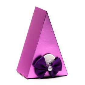 Набор сборных коробок в виде торта, фиолетовый, 12 х 8 х 6 см - фото 10568861