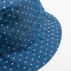 Панама детская MINAKU "Горошек", цвет синий, р-р 46-48 - фото 108185027