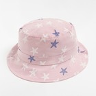 Панама детская MINAKU "Морская звезда", цвет розовый, р-р 48-49 - фото 108185032