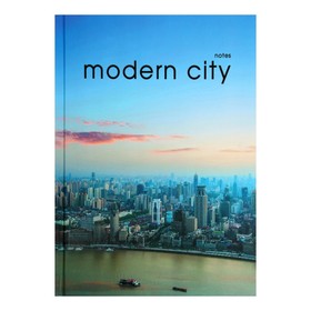 College-Notebook A5, 160 sheets, Modern City, solid cover, matte lamination, selective varnish, block 60 g / m2