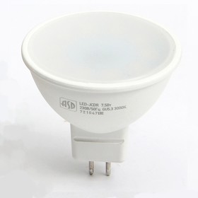 УЦЕНКА Лампа светодиодная ASD LED-JCDR-standard, GU5.3, 7.5 Вт, 230 В, 3000 К, 675 Лм