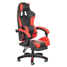 Игровое кресло Alfa Pro с подножкой, цвет чёрный / красный
