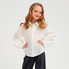 Рубашка детская MINAKU: Cotton collection цвет белый, рост 122 - фото 800941247