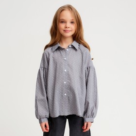 Рубашка детская MINAKU: Cotton collection цвет серый, рост 122