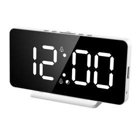 Часы электронные с будильником, календарём, термометром 15.1х1.3х7.5 см