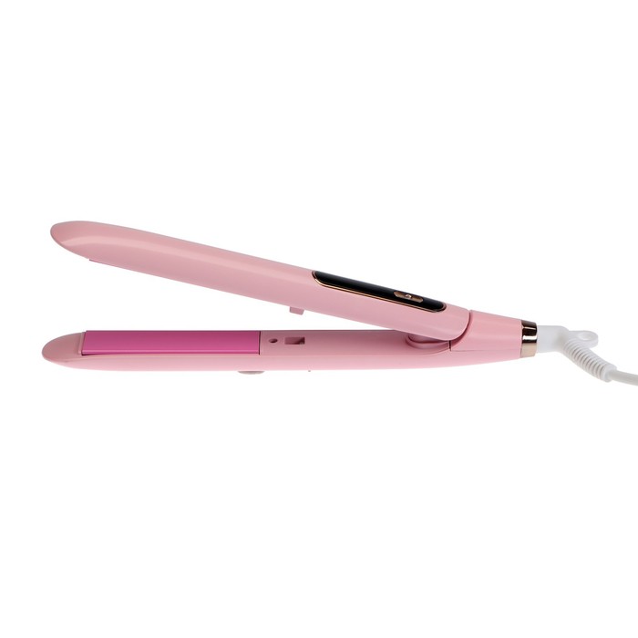 Выпрямитель для волос Luazon LW-37, 45 Вт, керамическое покрытие, до 230°C, розовый - фото 247465